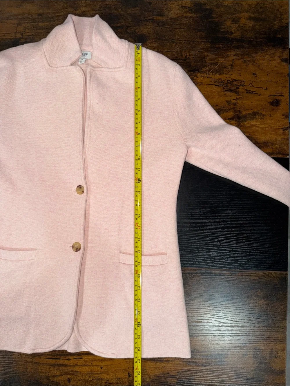 J.Crew Light Pink Open-Front Cardigan Knit Sweater 100% cotton Jacket M